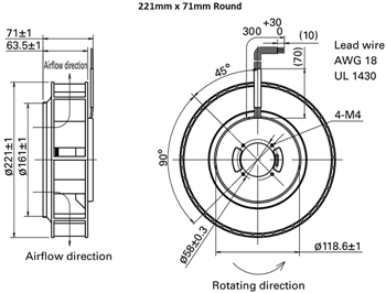Sanyo Denki 9W2T IP56 Rated Splash Proof Centrifugal Fans